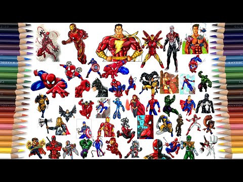SUPERHEROES COLORING In FIRST 6 MONTHS | Spider-Man Iron-Man Superman Shazam Hulk [NCS Release]