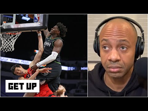 這是年度最佳扣籃!- JWill迴應安東尼-愛德華茲海報化渡邊雄太｜起床吧 ('It's the dunk of the year!' - JWill reacts to Anthony Edwards posterizing Yuta Watanabe | Get Up)