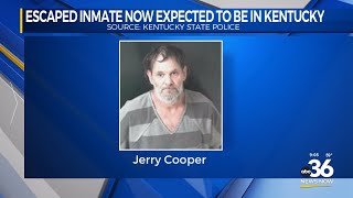 Escaped inmate now expected to be in Kentucky