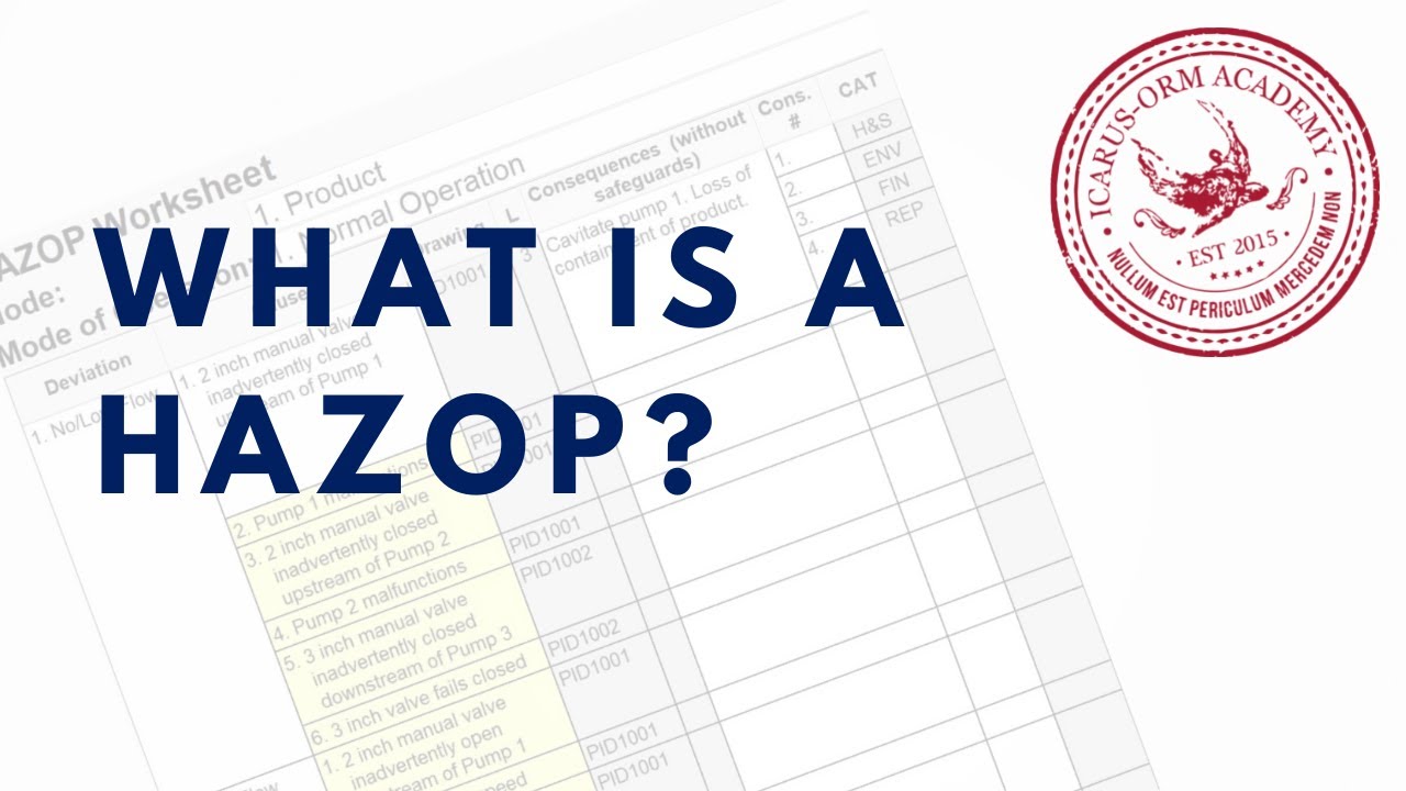 What is a HAZOP? A Crash Course