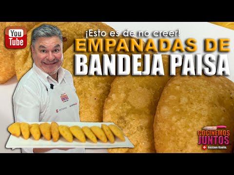 Como hacer EMPANADAS DE BANDEJA PAISA ✅💯
