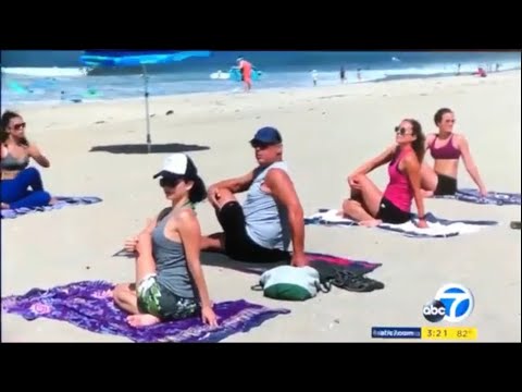 ABC7 News LA Beach Yoga