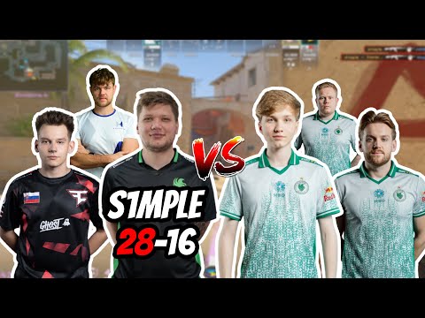 🔥s1mple (28-16) rt:1.61 w/frozen/neo vs m0nesy/NiKo/magisk +VOICE (mirage) | NA FACEIT l #cs2 #pov