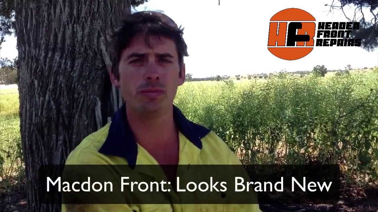 Nigel, contract harvester, Central West NSW — talking about his MacDon front extension