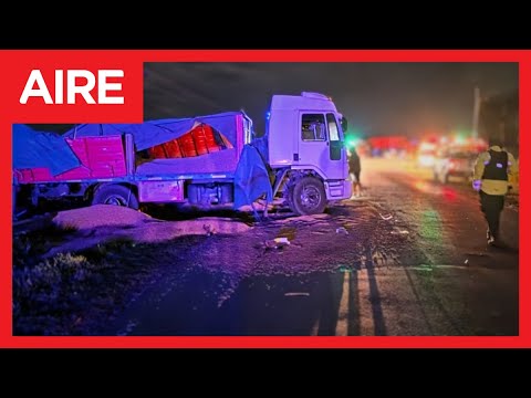 🔴 Impactante accidente en Ruta 11: Dos camiones chocaron de frente entre Nelson e Iriondo 🔴