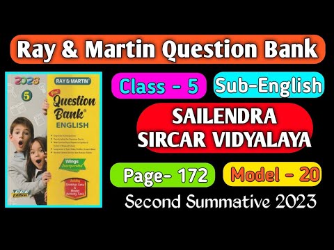 Class 5 Ray Martin English Question Bank 2023 | 2nd Summative Ray Martin Question Bank Class 5