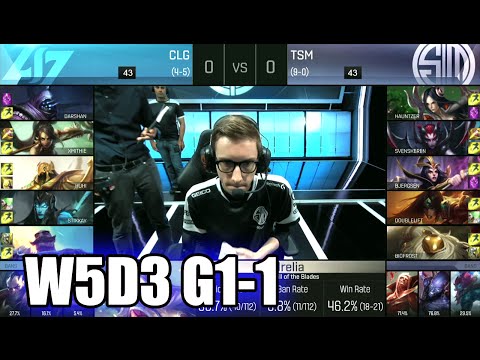 CLG vs TSM | Game 1 S6 NA LCS Summer 2016 Week 5 Day 3 | Team Solomid TSM vs CLG G1 W5D3 1080p