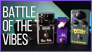 Video thumbnail for Univibe Shootout - MXR Uni-Vibe, Lovepedal Pickle Vibe & TC Electronic Viscous Vibe by Dan Leggatt