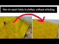 How To Repair Holes In Clothes Without Stitching