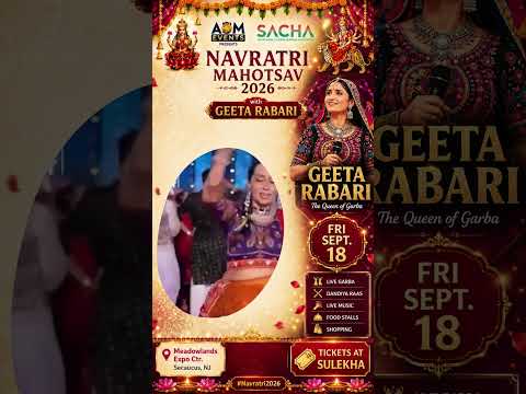 Geeta Rabari LIVE in New Jersey | Navratri Mahotsav 2026 | Garba & Dandiya Night
