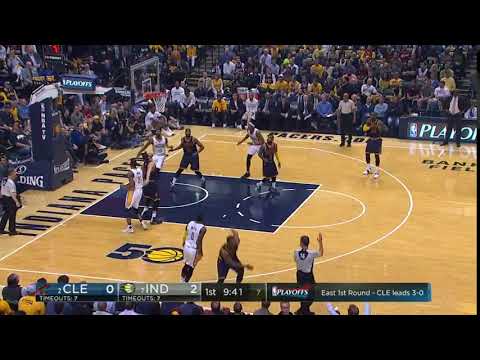 NBA, playoff 2017, Cavaliers vs. Pacers, Round 1, Game 4, Move 4, C.J. Miles, 3 pointer