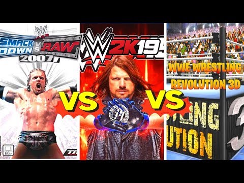 WWE SVR 2007 VS WWE 2K19 Finishers VS WRESTLING REVOLUTION 3D Finishers Comparison👏👍😍