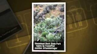 preview picture of video 'Steamboat Rock -- Vistas and Wildflowers galore Drfumblefinger's photos, United States'