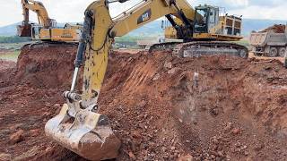 EXTREME 4K MINING ACTION! Cat 385C & Liebherr 974 Working Side by Side - Sotiriadis/Labrianidis