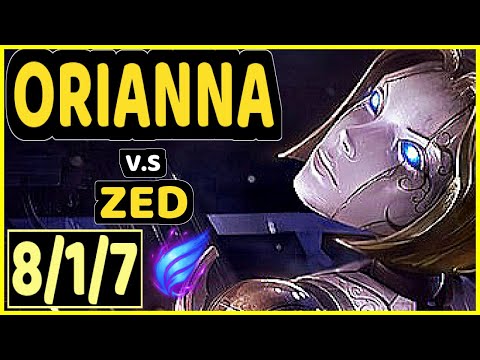 XIOH (ORIANNA) vs ZED - 8/1/7 KDA MID GAMEPLAY - EUW Ranked GRANDMASTER