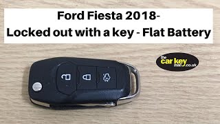 Ford Fiesta 2018 Locked out with a key HOW TO remove lock cover