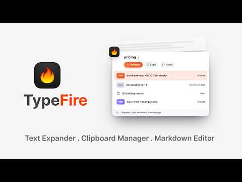 TypeFire video preview