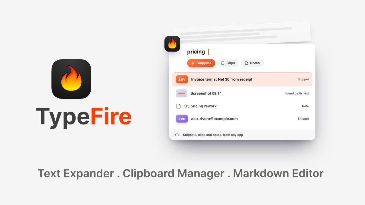 TypeFire video preview