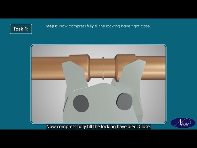 Use lock ring tool and various fittings of loading servicing appliances