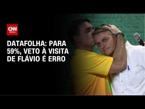 Datafolha: Para 59%, Moraes agiu mal ao vetar visita de Flávio a Bolsonaro | LIVE CNN
