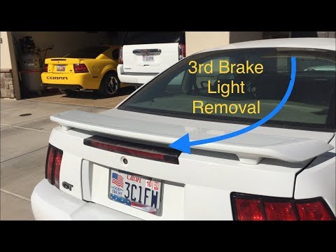 3rd Brake Light Removal and bulb change 1999-2004 Ford Mustang GT, V6, Bullitt