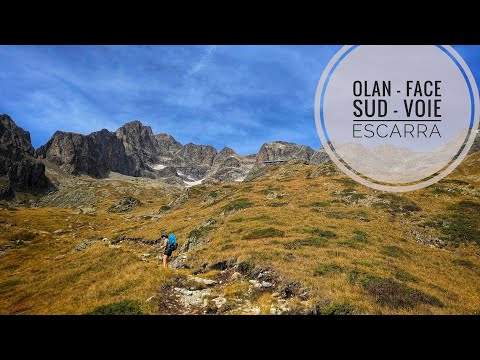 Olan - Antécime Est - Voie Escarra depuis le refuge de l'Olan