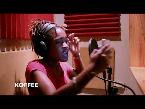 Koffee's first time in studio YOUTUBE