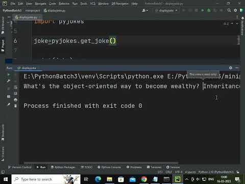 Python Program To Display Jokes Using Pyjokes Module