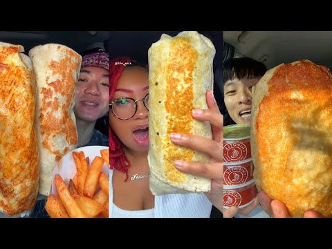 TIKTOK Mukbang Compilation | Taco Bell, Chipotle, Moe's, Wingstop, Dave's Hot Chicken & More!