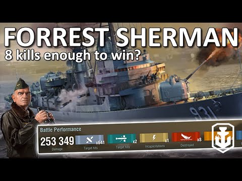 F. Sherman + Halsey Is Crazy | World of Warships