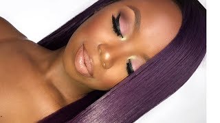 Marvelous Mauves With A Pop Of Green Makeup Tutorial