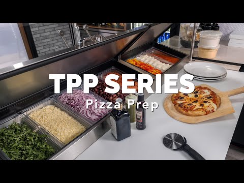 True TPP-AT-119-HC~SPEC3 119" 4 Doors Refrigerated Pizza Prep Table, (15) 1/3 Pans 2 image