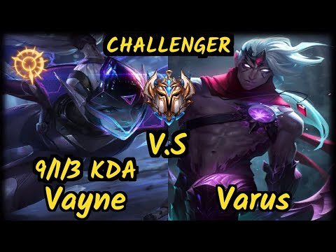 Reven (VAYNE) vs VARUS - 9/1/3 KDA BOTTOM ADC CHALLENGER GAMEPLAY - BR