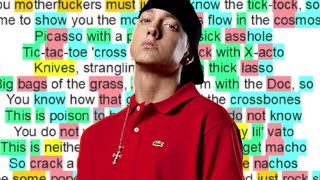 Rhyme Scheme - Must Be The Ganja - 1st verse (Eminem)
