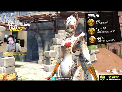 Danteh Pro Echo and Tracer gameplay! POTG! [ Overwatch Season 27 Top 500 ]