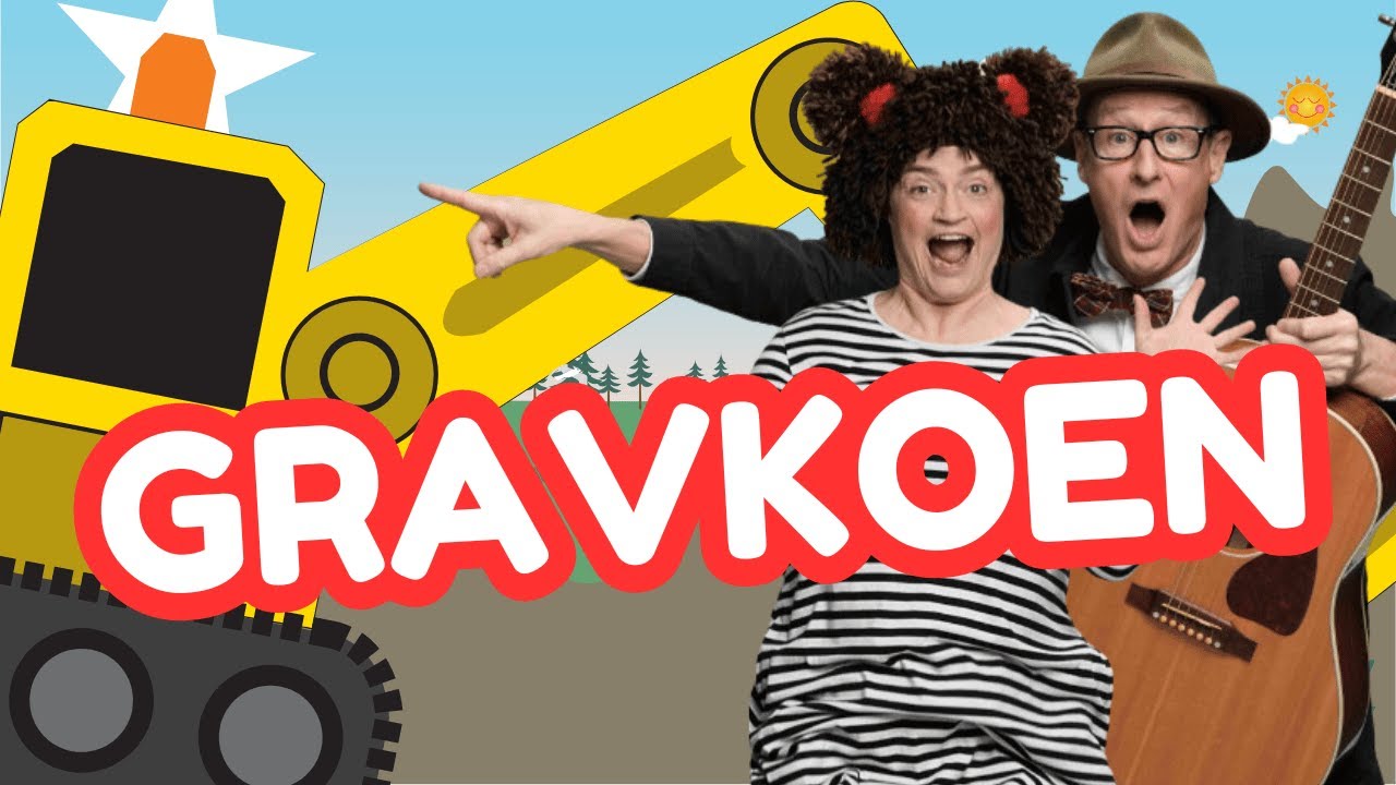 Gravkoen kommer og graver - sjov sang med masser af fagter | Popsi og Krelle