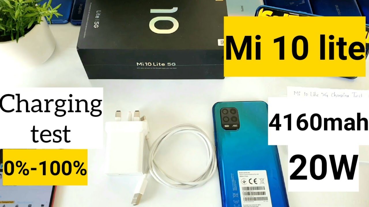 Mi 10 lite charging test 20W time taken to charge 0-100%