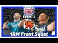 �� Crossfit games 2020 event 2 front squat ▶ men's max front
squat highli...