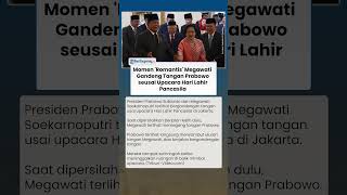 Momen 'Romantis' Megawati Gandeng Tangan Prabowo seusai Upacara, Keduanya Tampak Semringah
