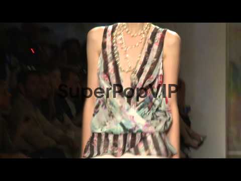 Models walk the runway during Nicole Miller - Runway - Sp...