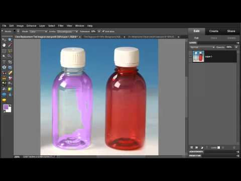 Photoshop Elements 10 - Use Color Replacement Tool to...