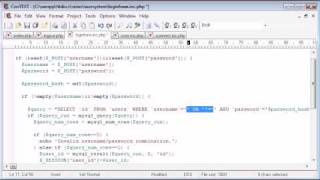 Download the video "Beginner PHP Tutorial - 143 - Protecting the User Against SQL Injection"