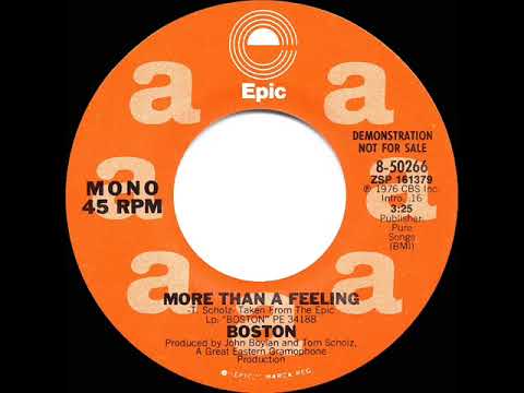 1976 Boston - More Than A Feeling (mono radio promo 45)