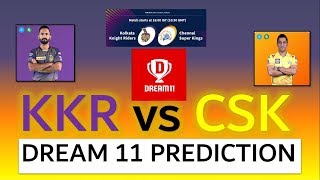 CSK VS KKR | Match 29 CSK VS KKR | Dream 11 Prediction | IPL 2019 | Dream 11 Cricket Tips