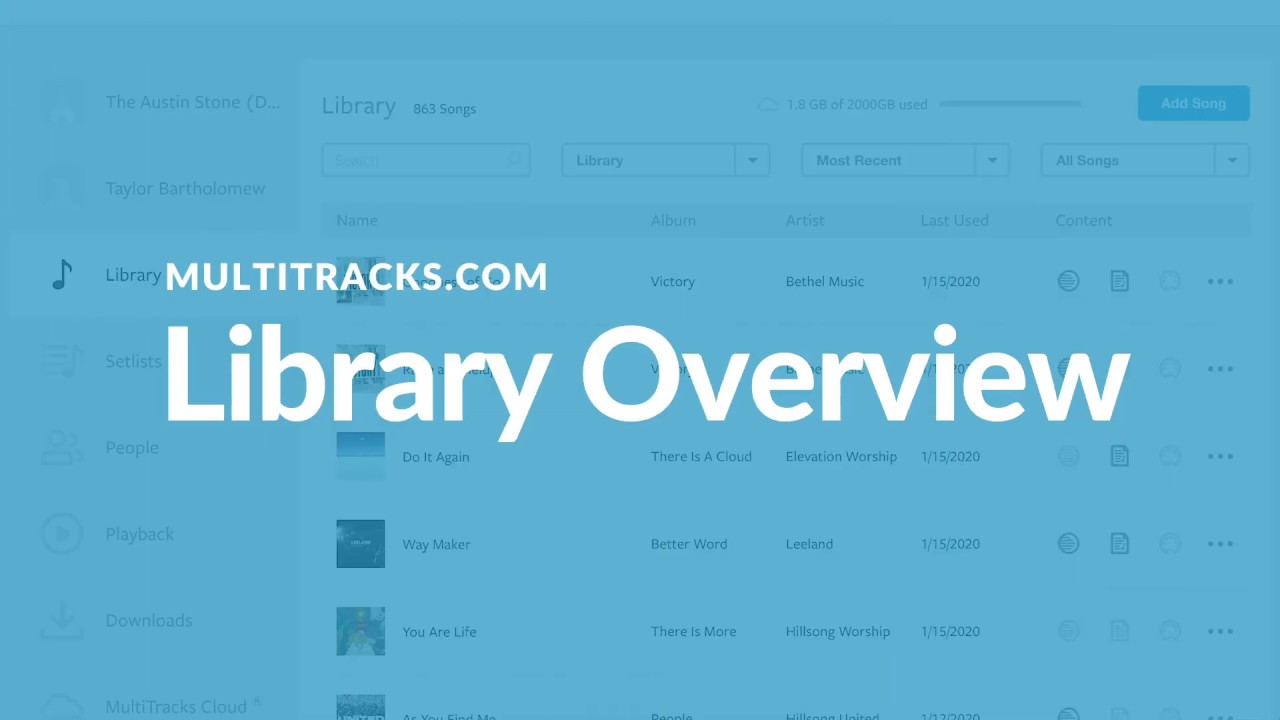 MultiTracks.com Library Overview