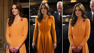 Catherine Dazzles In Daring Gown And A Touching Poppy Tribute At Royal Albert Hall