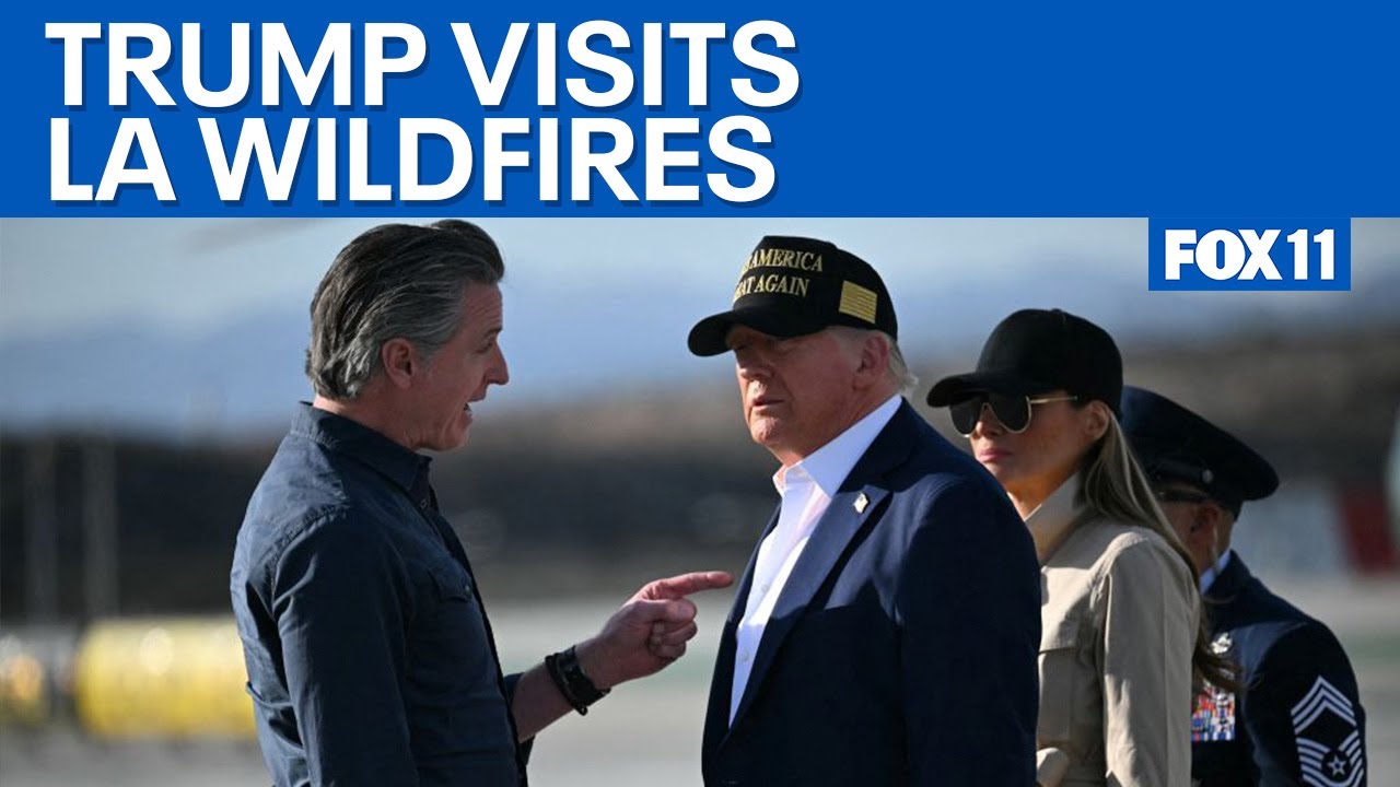 Trump in LA: Donald Trump visits Los Angeles wildfire zones