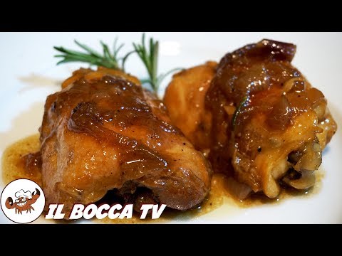 579 - Pollo glassato alla birra con miele e cipolle...e poi sali in consolle! (secondi di carne)