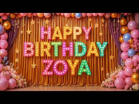 Happy Birthday Zoya  | Special Animated Birthday Video with Song