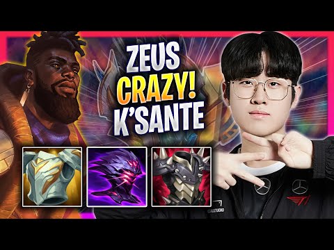 ZEUS CRAZY GAME WITH K'SANTE! - T1 Zeus Plays K'sante TOP vs Renekton! | Season 2023